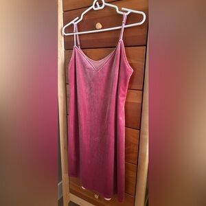 Velvet Pink Slip Dress